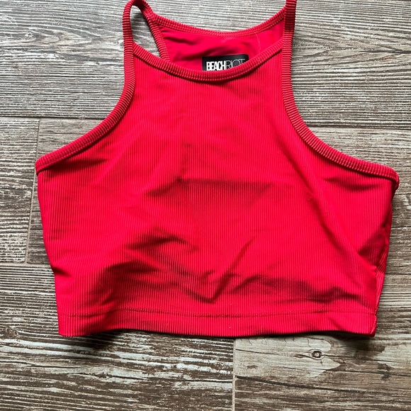 Beach Riot - Ribbed Anna Tank color Red Size Small - Picture 3 of 5